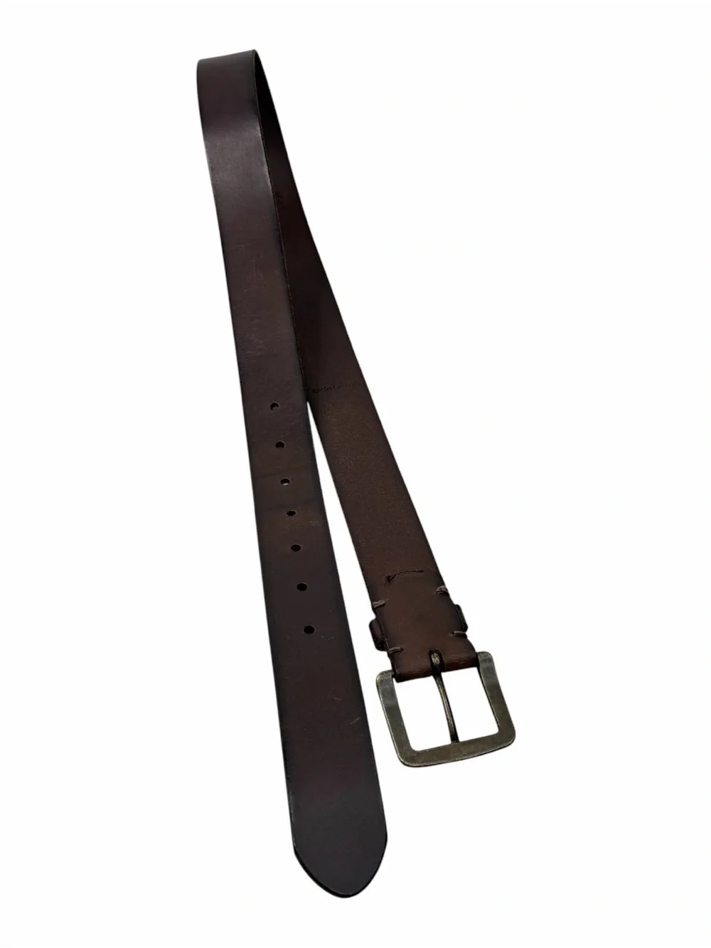 American Eagle Leather Belt Mens Dark Brown Rugged Eagle Logo Casual L/XL